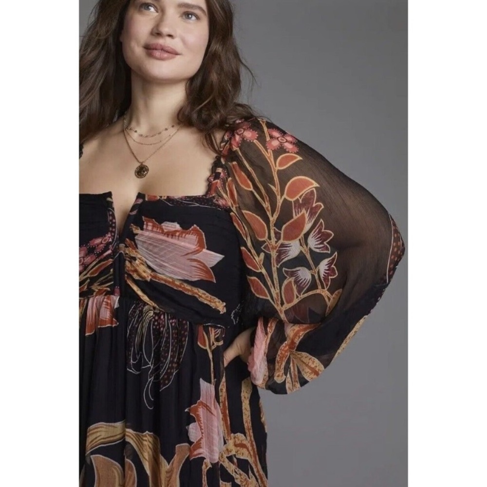 Let Me Be ANTHROPOLOGIE Babydoll Dress L Whimsygoth - Picture 3 of 13
